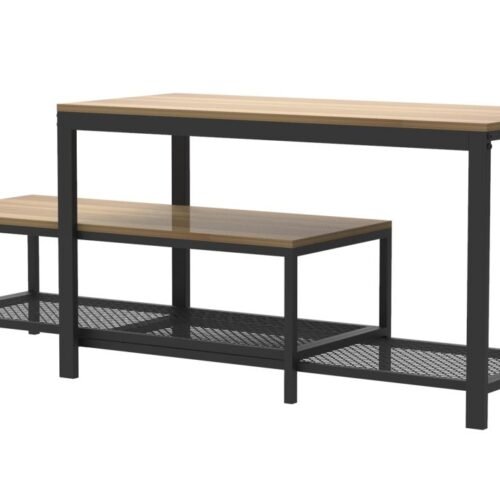 TUR TAMBO batų lentynų-suoliukų komplektas (2vnt.) (Rudas)